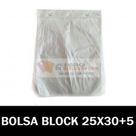 BOLSAS TRANSPARENTES BLOCK 25X30