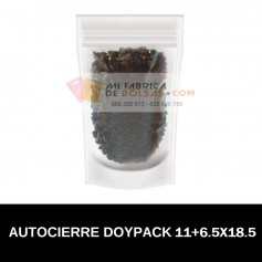 Bolsas de Plastico Transparentes Doypack 11x18.5+6.5