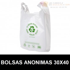 BOLSAS CAMISETA ANÓNIMAS 30x40 G.200 +50%