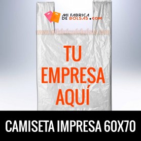 BOLSAS DE PLASTICO CAMISETA IMPRESAS 60x70 G.200