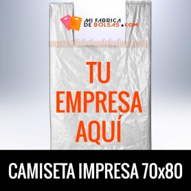 BOLSAS DE PLASTICO CAMISETA IMPRESAS 70x80 G.200