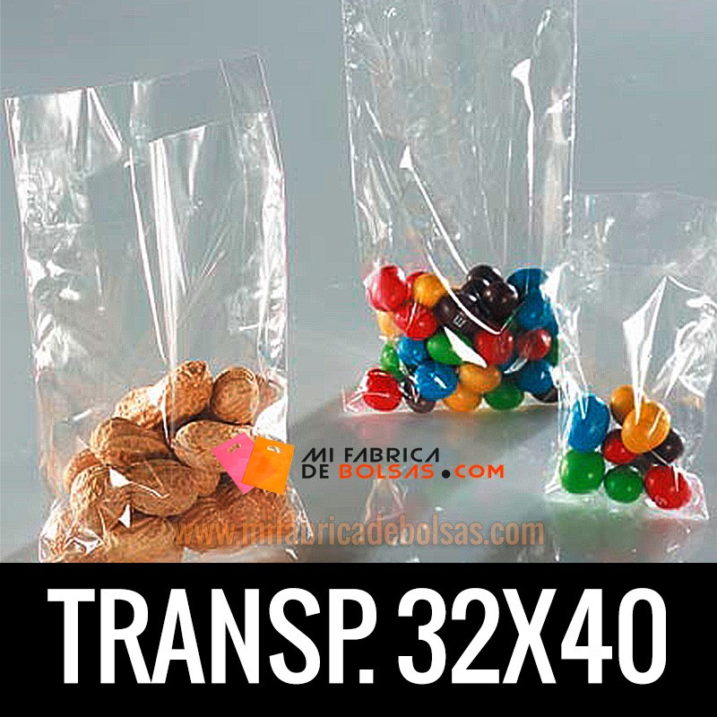 Bolsas de Plastico Transparentes Anónimas 32x40