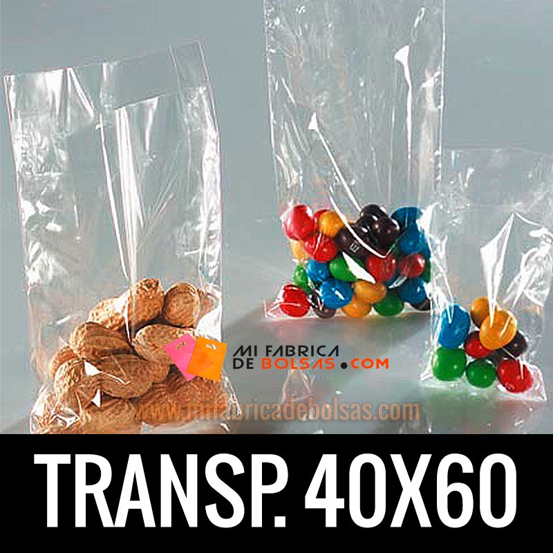Bolsa Plástica 40x60 Cm Transparente Celofán - 100 Unidades