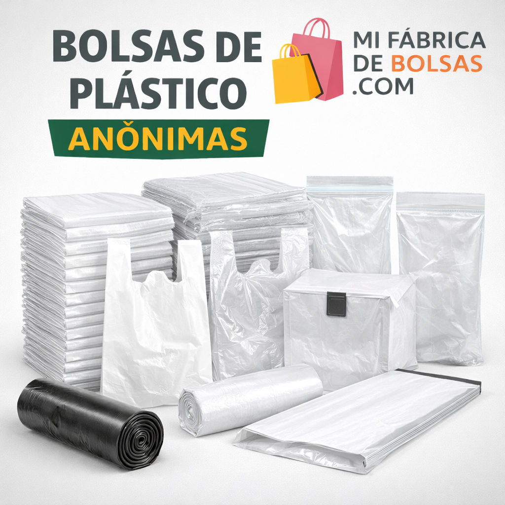 bolsas de plástico anónimas sin personalizar para comercio, tiendas y empresas disponibles al por mayor y al por menor