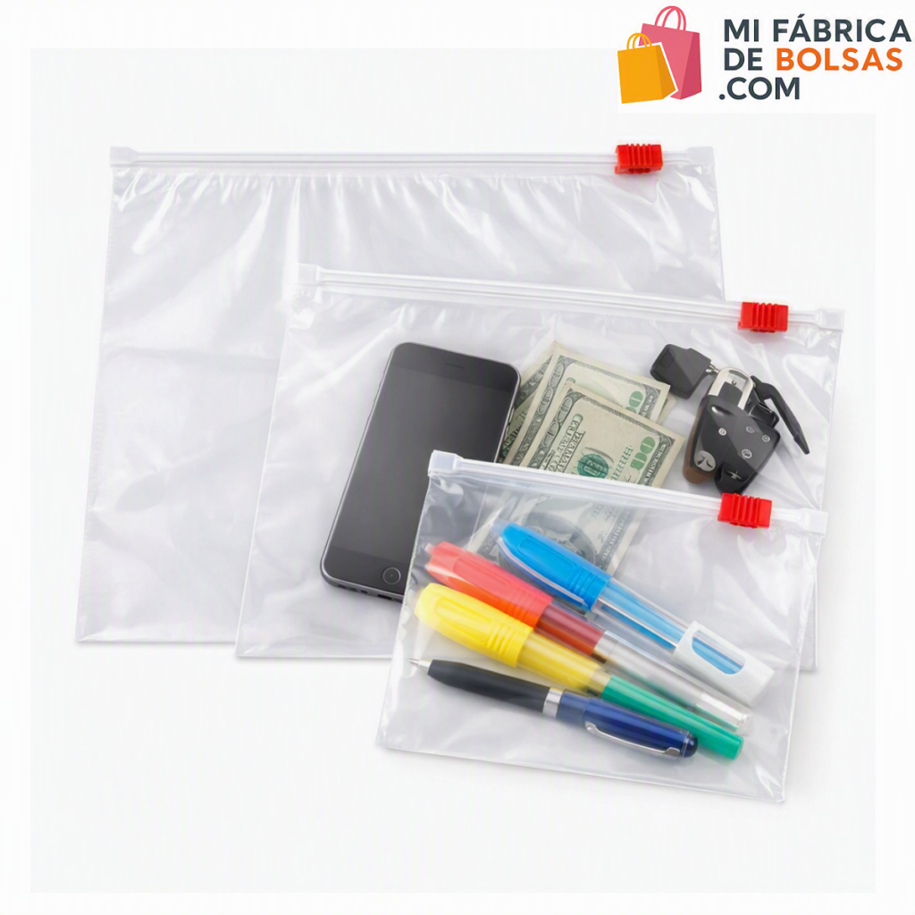 bolsas de polietileno baja densidad transparentes con cierre cursor o cremallera anónimas
